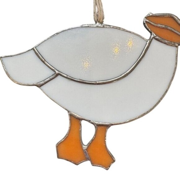 Stained Glass Duck Ornament With Hanging String Decoration - Picture 7 of 7